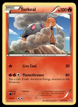 2014 Pokemon XY Flashfire Torkoal English #16 - Image 1