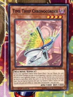 Yugioh Time Thief Chronocorder IGAS-EN018 1st Edition Single - Image 1