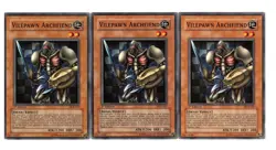 Yugioh- 3X Vilepawn Archfiend - Common - 1st Edition - DCR-067 - Light Play - Image 1
