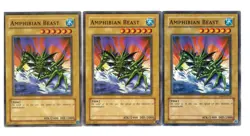 Yugioh- 3X Amphibian Beast - Common - Unlimited - DB1-EN211 - Near Mint - Image 1
