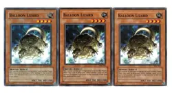 Yugioh- 3X Balloon Lizard - Common - Unlimited - IOC-072 - Light Play - Image 1