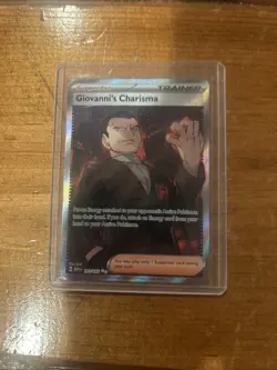 Pokemon TCG Giovanni's Charisma 197/165 Full Art Ultra Rare Card SV 151 - Image 1