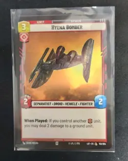 Hyena Bomber 158/264 Star Wars Unlimited TCG Card LOF Near Mint NM - Image 1