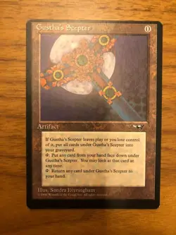 MTG Gustha Scepter Card Error English Alliance Magic The Gathering Used - Image 1