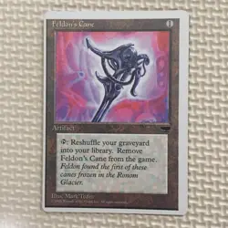Magic the Gathering Feldons Wand Error Card Rare Used - Image 1