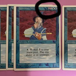 MTG The Wizards Apprentice Ei 4 Card Set Print Error Card Used - Image 3