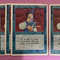 MTG The Wizards Apprentice Ei 4 Card Set Print Error Card Used - Image 4