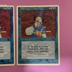 MTG The Wizards Apprentice Ei 4 Card Set Print Error Card Used - Image 5