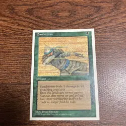 4Ed Error Card Sandstorm MTG Square Cut Used - Image 2