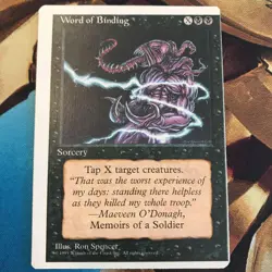 Magic The Gathering Word of Bondage English Cut Error Card Used - Image 1