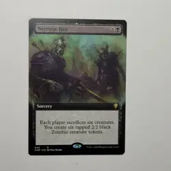 MTG - 1x Necrotic Hex - Commander Legends - NM - Extended Art - Magic Rare Black - Image 3