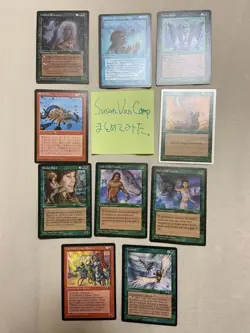 MTG Susan Van Camp Collection 10 Card Photos Japanese Artist Wolf Illustration U - Image 1
