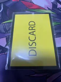 MTG Filler Card Jumpstart 2024 Black Border Solid Yellow Discard Back Used - Image 1