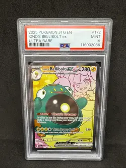 2025 Pokemon JTG EN - Iono's Bellibolt ex - Ultra Rare - 172/159 - PSA 9 - Image 2