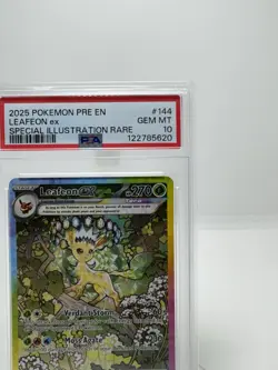 2025 POKEMON PRE EN-PRISMATIC EVOLUTIONS SIR #144 LEAFEON EX PSA 10 - Image 4