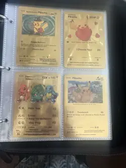 Pokemon Binder with 36 Gold Foil Fan art Pokemon Cards - Image 2
