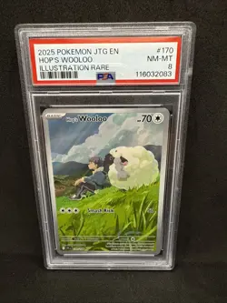 2025 Pokemon JTG EN - Hop's Wooloo - Illustration Rare - 170/159 - PSA 8 - Image 3