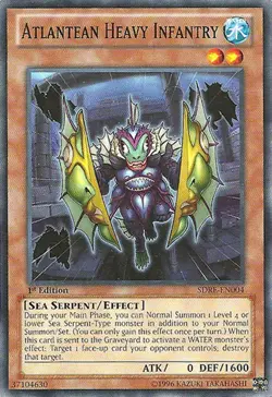 Yugioh! MP Atlantean Heavy Infantry - SDRE-EN004 - Common - 1st Edition Moderate - Image 1