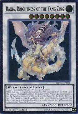 Yugioh! MP Baxia, Brightness of the Yang Zing - DUEA-EN051 - Ultimate Rare - 1st - Image 1