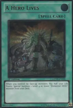 Yugioh! MP A Hero Lives - GENF-EN098 - Ultimate Rare - 1st Edition Moderately Pl - Image 1