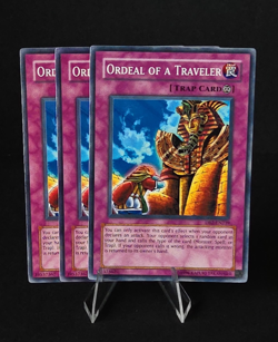 Yugioh Trap x3 Playset - Ordeal Of A Traveler - DB2-EN239 Vintage NM - Image 1