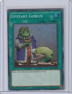 Yugioh SESL-EN043 Upstart Goblin - Super Rare 1st Edition - Image 1