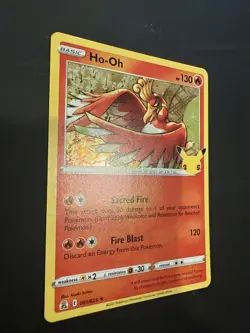 Pokemon Celebrations 25th Anniversary Ho-Oh Holo Rare Card 01/25 - Image 2