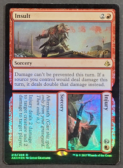 MTG - 1x Insult Injury - NM - Pre-Release Foil - Amonkhet - Magic The Gathering - Image 1