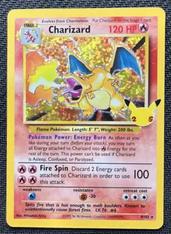 Charizard Celebrations Classic 4/102 Holo Base Set Pokemon Card 2021 - Image 1