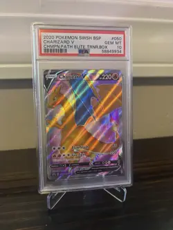 2020 Pokemon Charizard V Champion's Path ETB Promo SWSH050 PSA 10 GEM Card #50 - Image 1