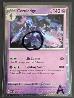 SWIRL Ceruledge 098/193 Cosmos Promo Holo Rare Paldea Evolved Pokemon Card NM A - Image 2