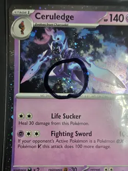 SWIRL Ceruledge 098/193 Cosmos Promo Holo Rare Paldea Evolved Pokemon Card NM A - Image 3