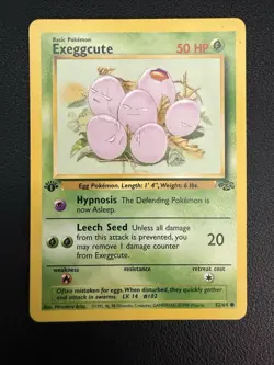Pokemon TCG 1st Edition Exeggcute Jungle Card 52/64 Regular Card - Image 2