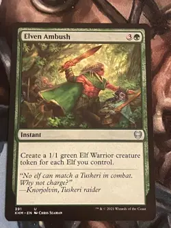 Magic the Gathering - MTG - Elven Ambush - Uncommon - Kaldheim - Lightly Played - Image 1
