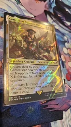 MtG Commissar Severina Raine SURGE FOIL NM Universes Beyond Warhammer 40,000 40K - Image 3