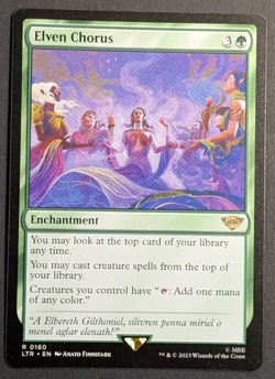 MTG - 1x Elven Chorus - NM Pack Fresh - LOTR: Tales of Middle Earth - Magic 160 - Image 1