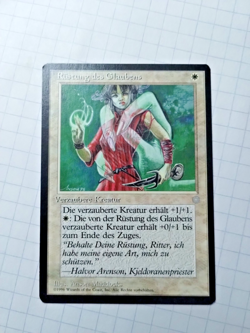 MTG Armor of Faith (Rustung des Glaubens) Ice Age Regular Bit of Edge Wear -Pics - Image 1
