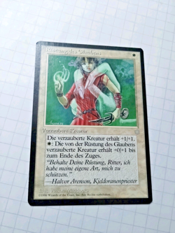 MTG Armor of Faith (Rustung des Glaubens) Ice Age Regular Bit of Edge Wear -Pics - Image 2