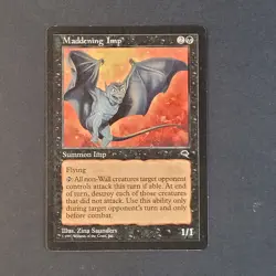 MTG - 1x Maddening Imp - Tempest - LP/LP+ - Vintage Black - Magic The Gathering - Image 2