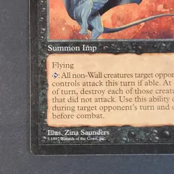 MTG - 1x Maddening Imp - Tempest - LP/LP+ - Vintage Black - Magic The Gathering - Image 3