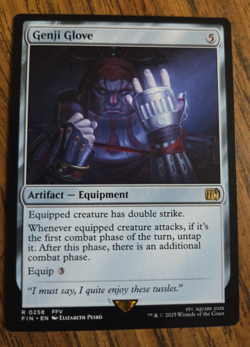 Genji Glove 0258 MTG Final Fantasy Regular Rare Artifact Equipment - Image 1