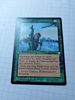 MTG Pyknite (Pyknit) Ice Age German Regular Common - Bit of Corner Wear - Pics - Image 2
