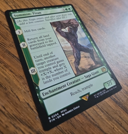 Summon Titan 0204 MTG Final Fantasy Regular Rare Enchantment Creature - Image 2