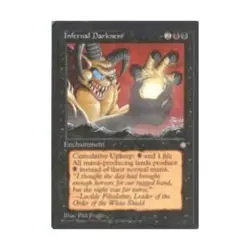 WOTC MtG Ice Age Infernal Darkness (R) EX - Image 1