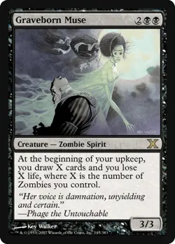 MTG Tenth 10th Edition - Graveborn Muse NM - Image 1