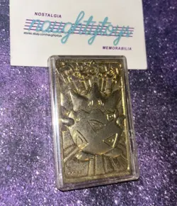 Vtg Pokemon 23K Gold Plated Card 1999 Burger King Limited Edition Togepi w/ Case - Image 2