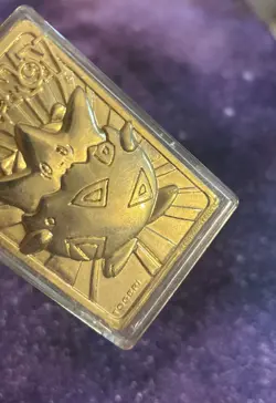 Vtg Pokemon 23K Gold Plated Card 1999 Burger King Limited Edition Togepi w/ Case - Image 4