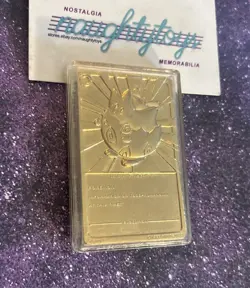 Vtg Pokemon 23K Gold Plated Card 1999 Burger King Limited Edition Togepi w/ Case - Image 5