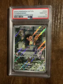 2023 Pokemon Obsidian Flame Charmander #044 Psa 10 Gem Mt - Image 1