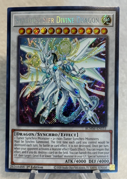 Yugioh Stardust Sifr Divine Dragon BLMM-EN151 1st Edition Secret Rare - Image 1